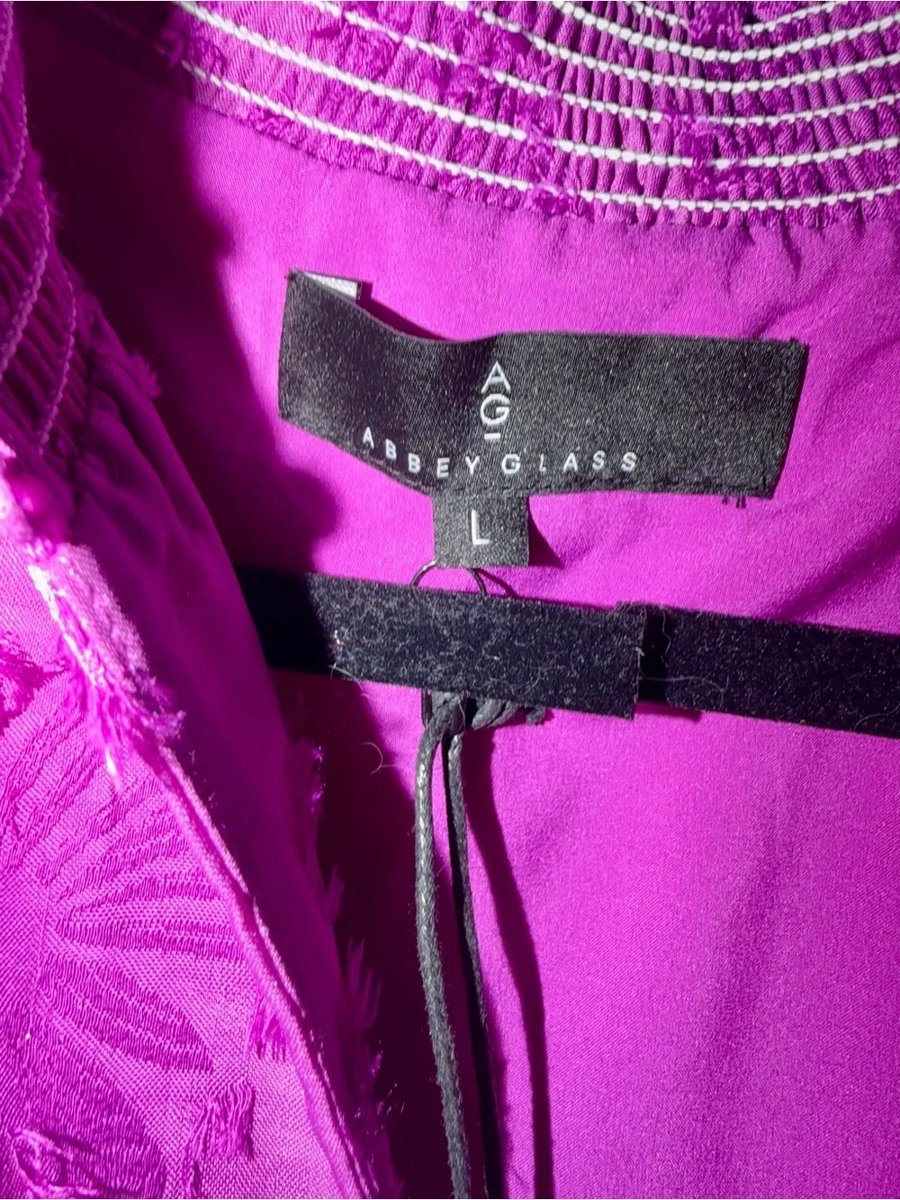 Abbey-Glass chiffon vibrant purple dress with sunflower  motif NWT!  Never worn! - Picture 7 of 12